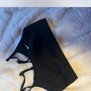 Nike Black Patterned Sports Bra